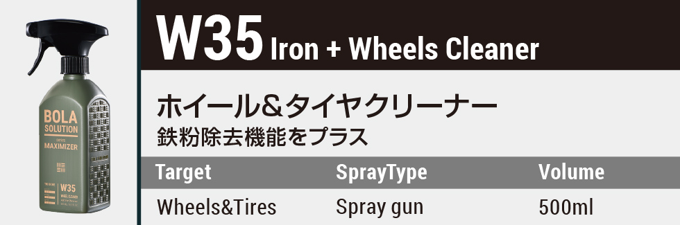 ホイール タイヤ クリーナー 鉄粉除去 W35